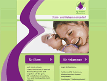 Tablet Screenshot of eltern-hebammenbedarf.com